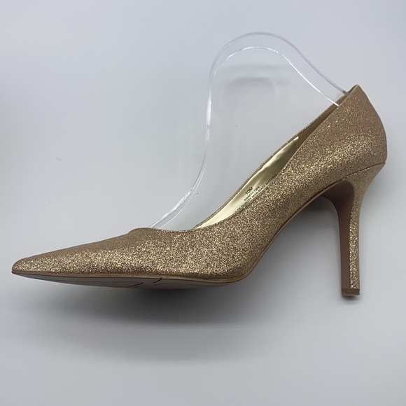 Nine West - Martina Gold Glitter Pointed Toe Heels Size 10 - Picture 13 of 16